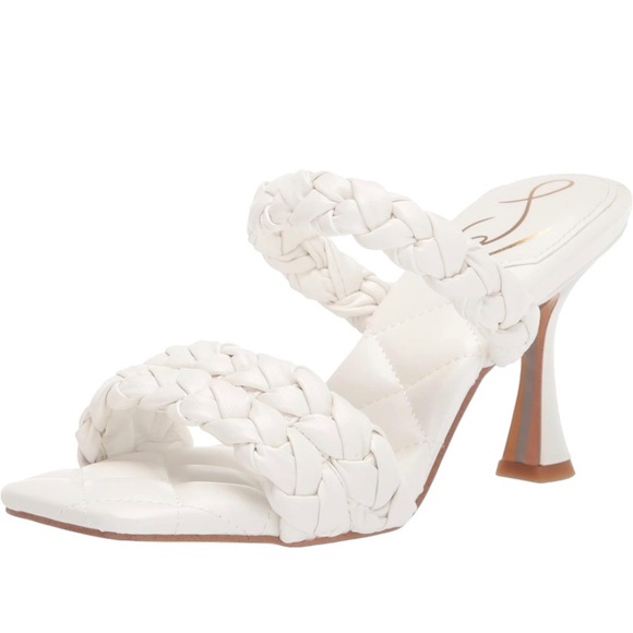 NIB Sam Edelman Women's Meghan Heeled Sandal White Size 9 - Picture 2 of 3